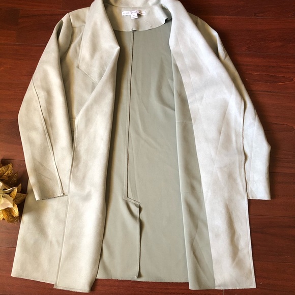 HYFVE Faux Suede Coat, Front Pockets, Oversized, Open Front, Sz. M/NWOT - Picture 6 of 16